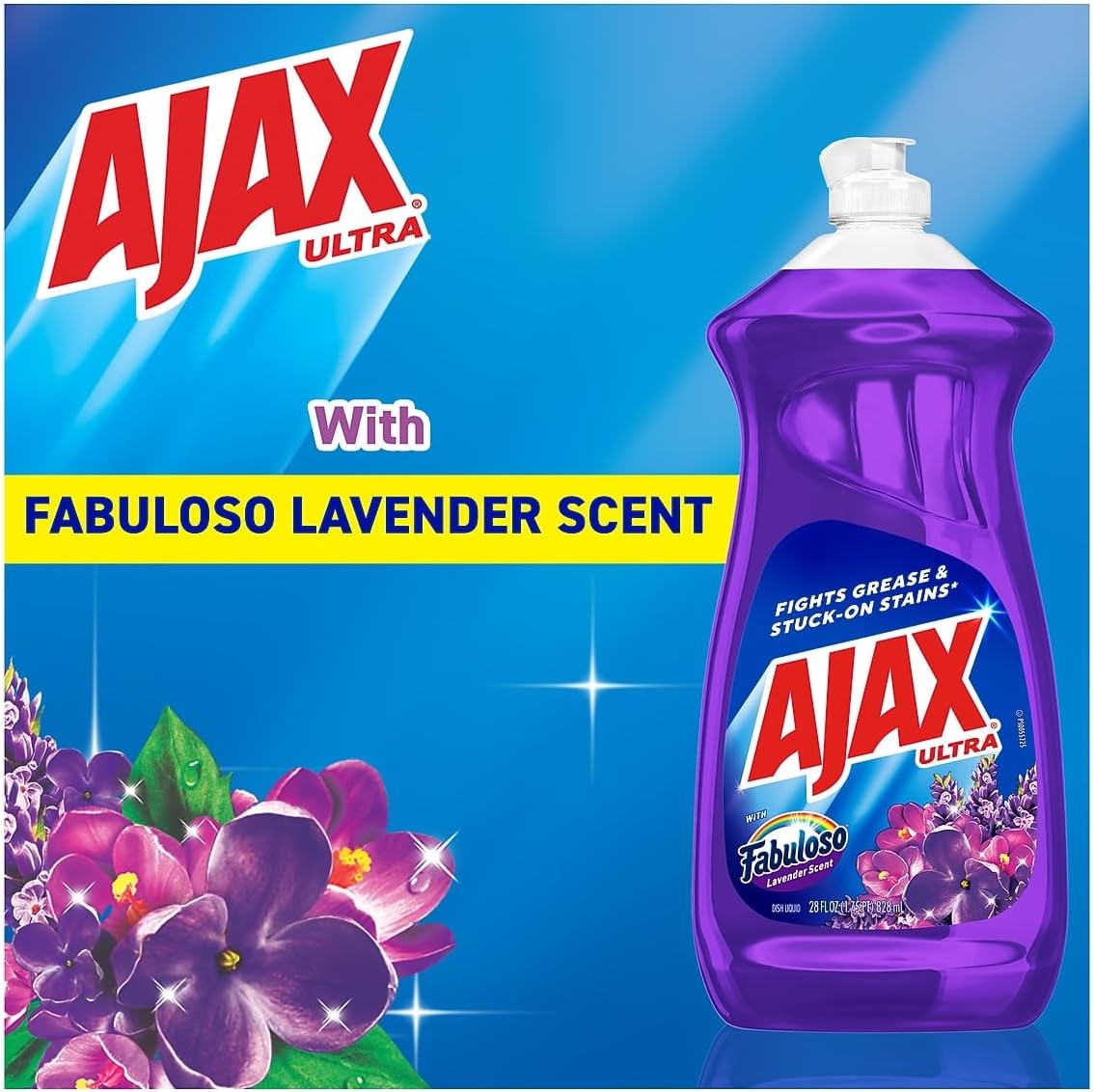 Ajax, Dish Soap Ultra Fabuloso Lavendar, 28 Fl O