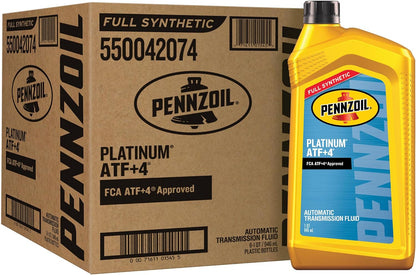Pennzoil 550042074-6PK Platinum ATF + 4 (Chrysler MS-9602) - 1 Quart (Pack of 6)