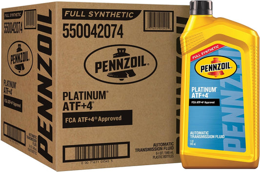 Pennzoil 550042074-6PK Platinum ATF + 4 (Chrysler MS-9602) - 1 Quart (Pack of 6)