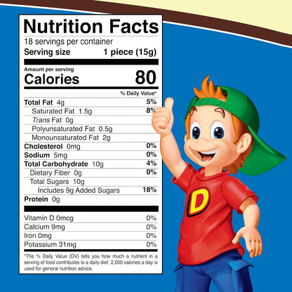 Ricolino Duvalin HV 18 ct Box, 0.52 oz Hazelnut & Vanilla Flavored Spread