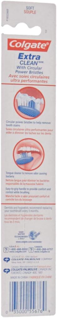 Colgate Extra Clean Full Head Toothbrush, Soft, Assorted Colors (Pack of 12)