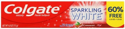 Colgate Sparkling White Cinnamint 4.0 Ounces (2 Pack) Toothpaste