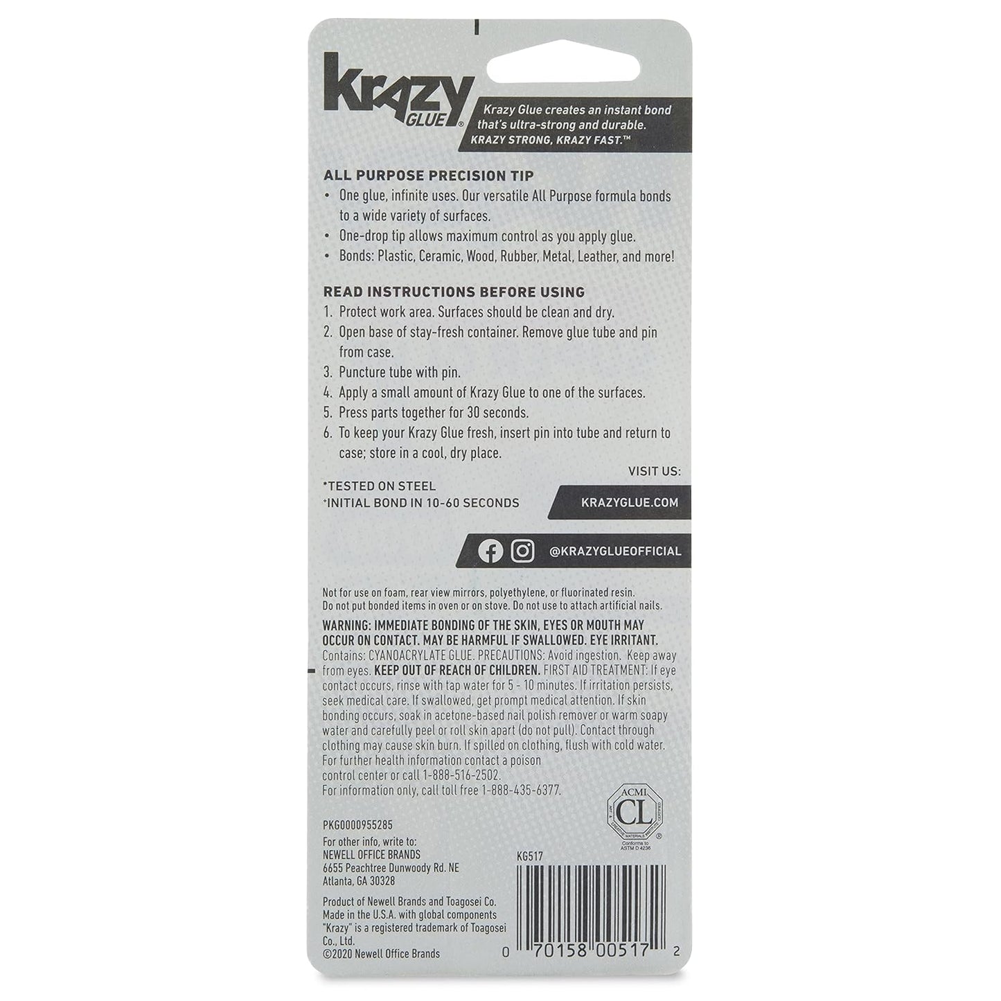 Krazy Glue All Purpose Precision Tip 2g 2 Count