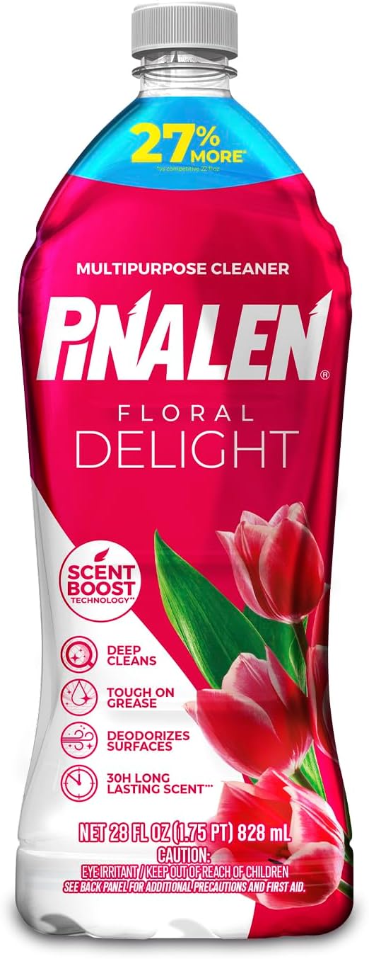 PINALEN Max Aromas Multipurpose Cleaner - Floral Delight Scent - 28 fl oz - All Purpose Cleaner for Kitchen, Bathroom, Floors & Surfaces