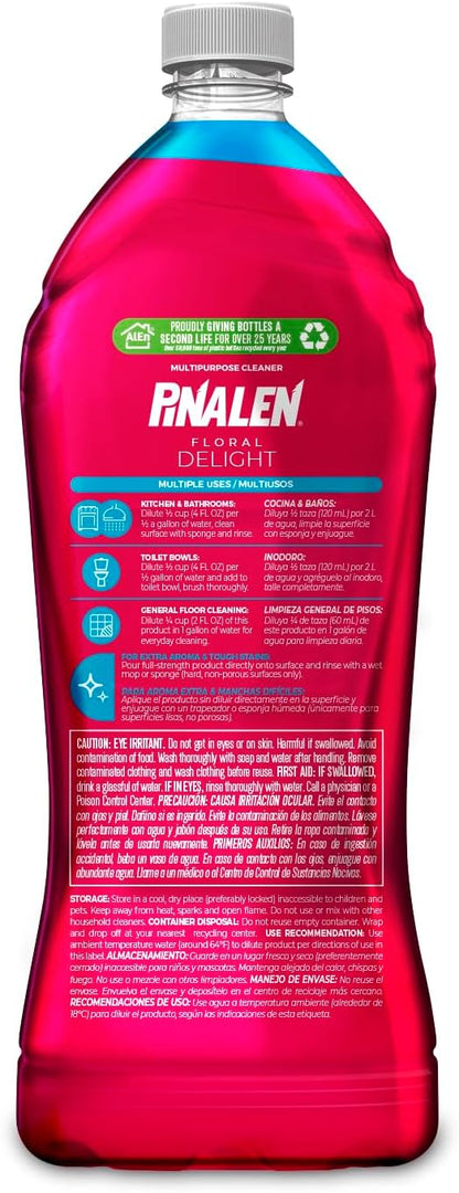 PINALEN Max Aromas Multipurpose Cleaner - Floral Delight Scent - 28 fl oz - All Purpose Cleaner for Kitchen, Bathroom, Floors & Surfaces