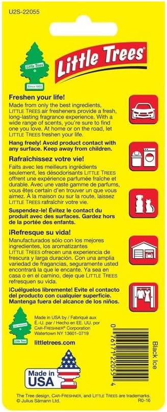 Black Ice Little Trees Air Fresheners (2-Pack)