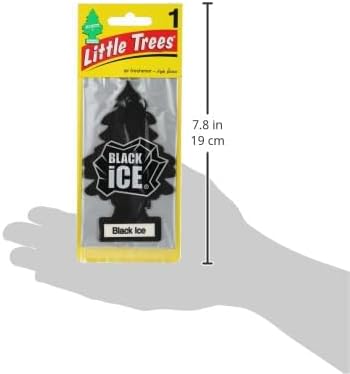 Little Trees - MTR0004 Hanging Car and Home Air Freshener, Black Ice, 1