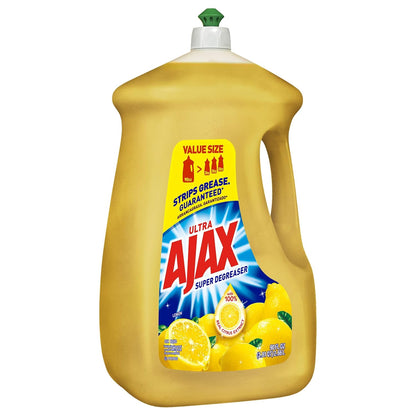Ajax 149110 Ultra Dish Liquid, Super Degreaser Lemon, 90 Fl Oz (Pack of 4)