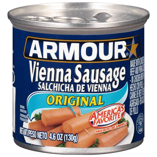 Armour Star Vienna Sausage, Original Flavor, Canned Sausage, 4.6 OZ (Pack of 48)