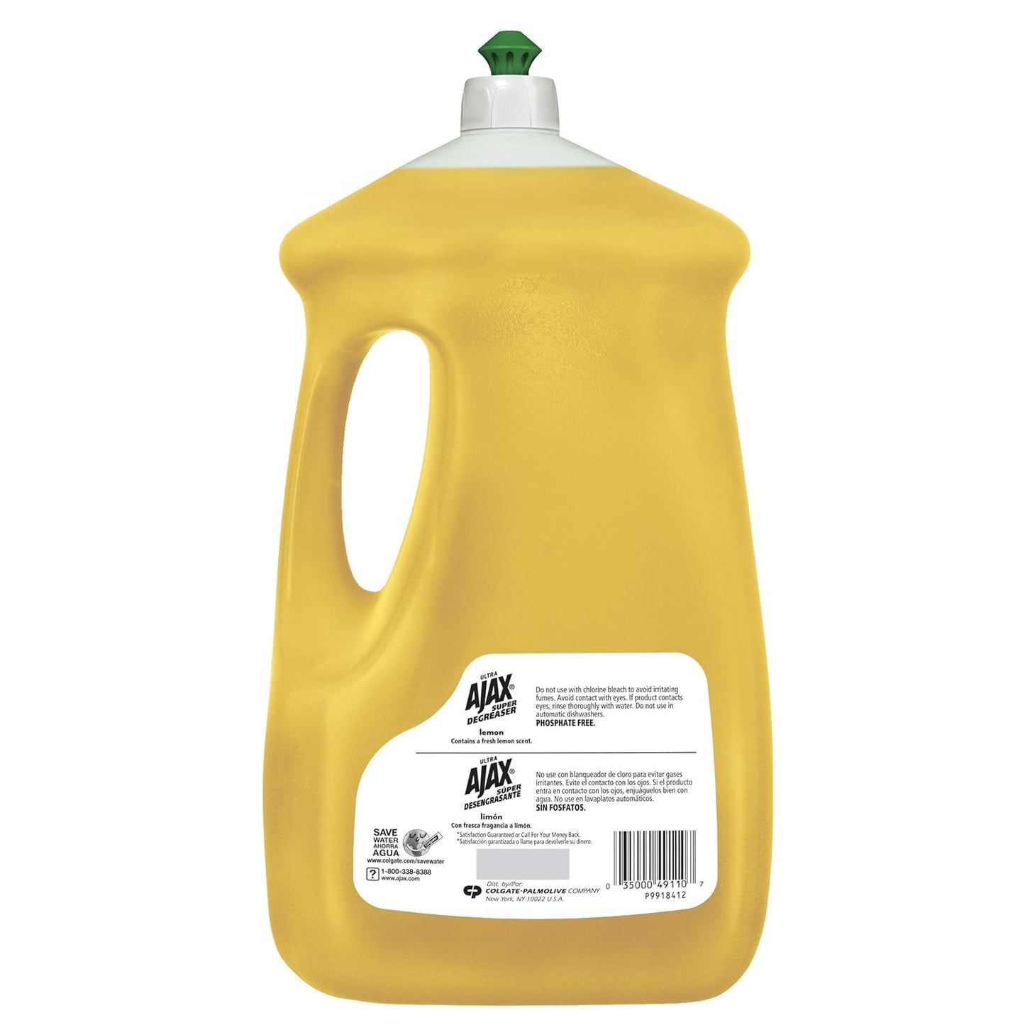 Ajax 149110 Ultra Dish Liquid, Super Degreaser Lemon, 90 Fl Oz (Pack of 4)
