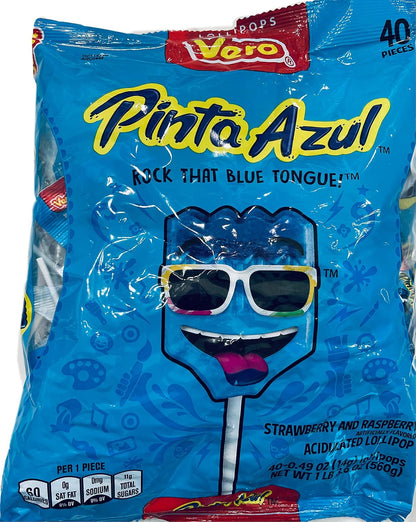 Vero Pinta Azul|Rock That Blue Tongue! 40 Pieces 1LB 3.6OZ