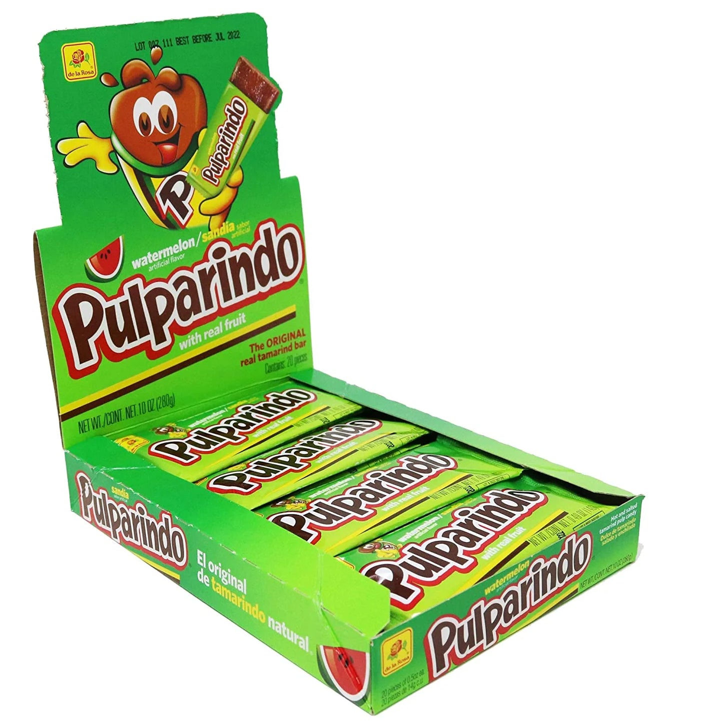 Pulparindo 5 Flavors Contains Pulparindo Chamoy, Pulparindo Sandia, Pulparindo Mango, Pulparindo Spicy and Original Pulparindo Tamarind, 20 Count Boxes (Variety Pack of 5)