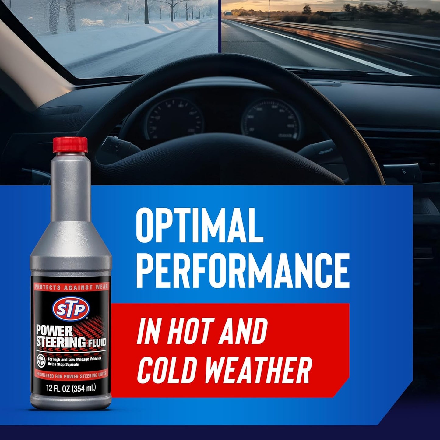 STP Power Steering Fluid, Protects Against Wear and Stops Squeels with all Power Steering Units, 12 Oz