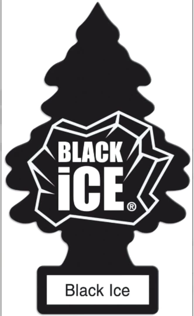 Little Trees Car Air Freshener | Hanging Paper Tree for Home or Car | Black Ice | 3 Pack