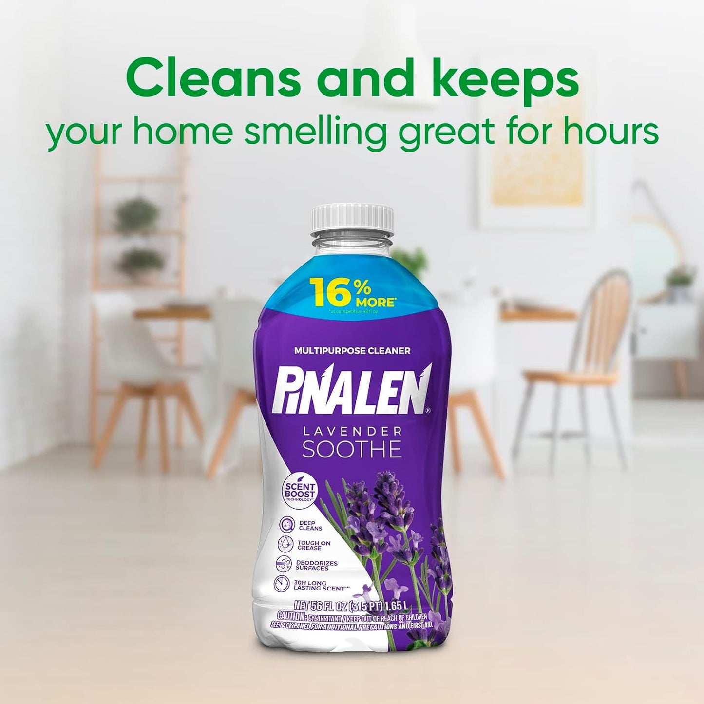 PINALEN Max Power Lavender Dreams Multipurpose Cleaner, Kitchen, Floor, Bathroom and Surface Cleaning Product for Home, 56 fl.oz.