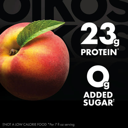 Oikos Pro Peach Cultured Dairy Drink, 23g Protein, 7 fl oz Bottle
