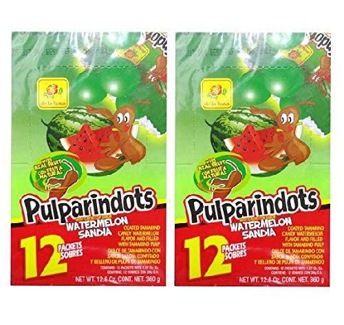 Traditional Mexican Candy Watermelon Flavor 2 PACK 12 Packets 12.8 oz. each