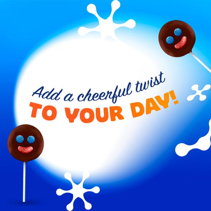 Ricolino Mini Paleta Payaso Chocolate Covered Marshmallow Lollipop (15 Count) -Coated Marshmallows Lollipops - Mexican Suckers, Hispanic Perfect for Birthdays, Gifts, and More