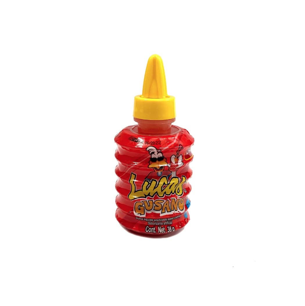 Lucas Gusano, Chamoy Flavor Hot Liquid Candy, 1.27oz, 10-Count