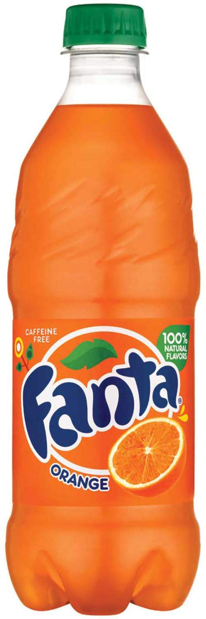 Fanta Orange Soda, 20 Fl Oz Bottle (Pack of 16, Total of 320 Fl Oz)