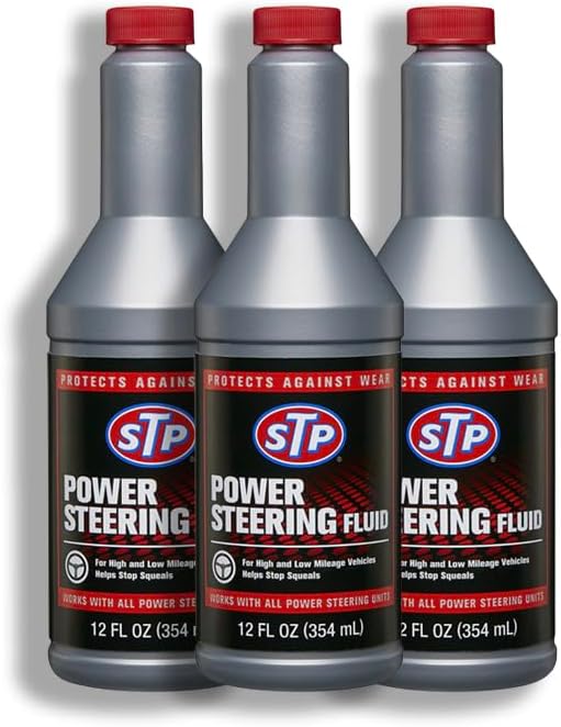 STP Power Steering Fluid & Stop Leaking, 12 Fl.oz, 3 Packs