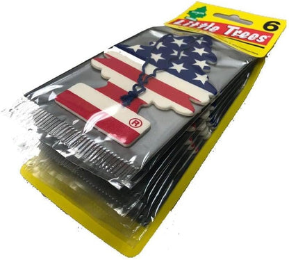 LITTLE TREES Car Air Freshener | Hanging Paper Tree for Home or Car | Vanilla Pride | 6 Pack