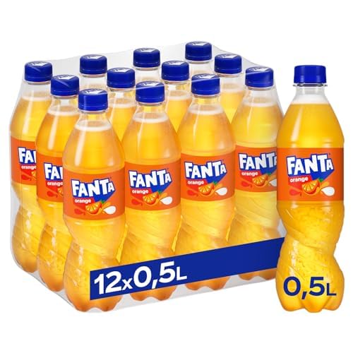European Fanta Orange Soda Case of Bottles 12 x 500 ml