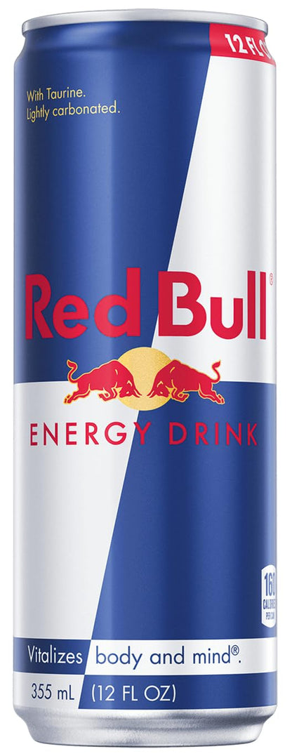 Red Bull Energy Drink with 114mg Caffeine plus Taurine & B Vitamins, 12 Fl Oz, Pack of 4 Cans