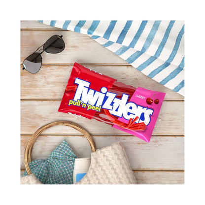 TWIZZLERS PULL 'N' PEEL Cherry Flavored Licorice Style, Chewy Candy Bag, 14 oz