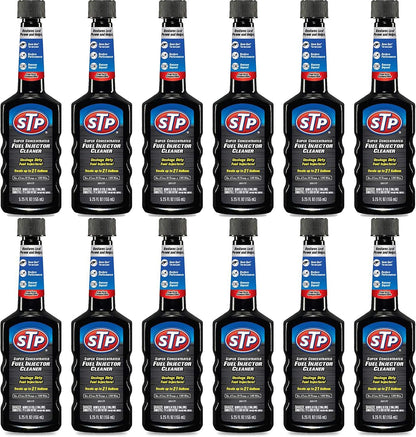 STP Fuel Injector Cleaner, Super Concentrated, Bottles, 5.25 Fl Oz, Pack of 12