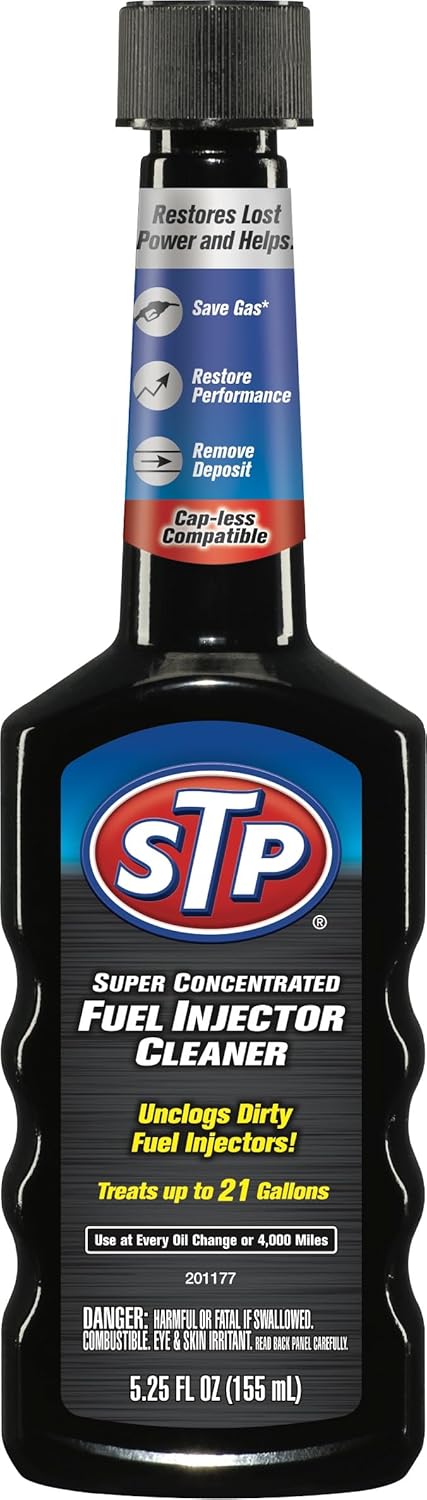 STP Fuel Injector Cleaner, Super Concentrated, Bottles, 5.25 Fl Oz, Pack of 12