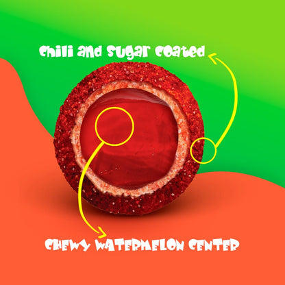 Dulces Vero Vero Pica Sandia Chili Watermelon Flavor Gummy Mexican Candy,100 Pieces,1 LB,5.15 OZ