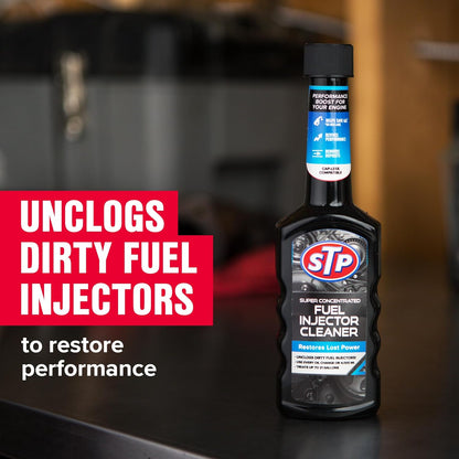 STP Fuel Injector Cleaner, Super Concentrated, Bottles, 5.25 Fl Oz, Pack of 12