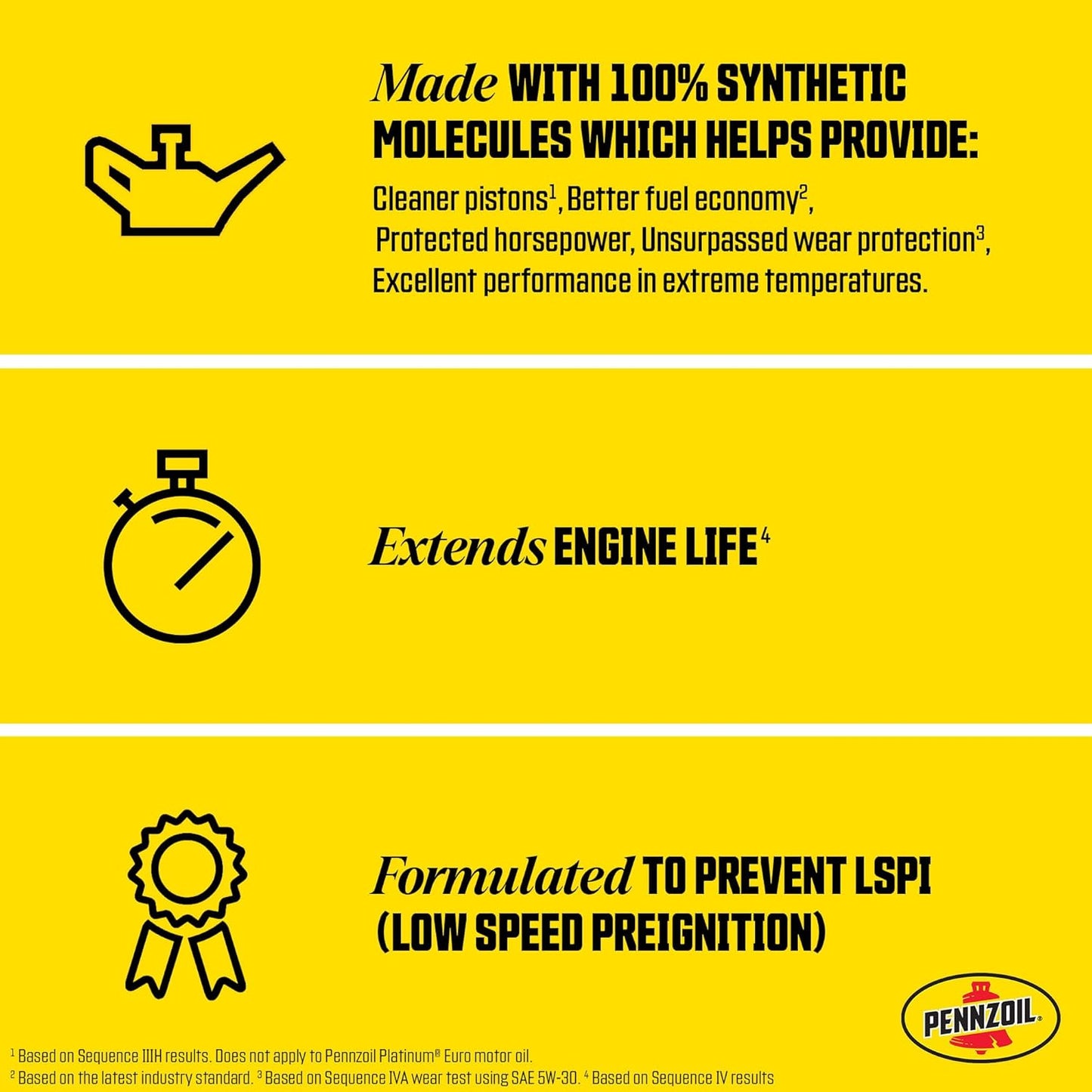 Pennzoil Platinum Full Synthetic 5W-30 Motor Oil (1-Quart, Case of 6)