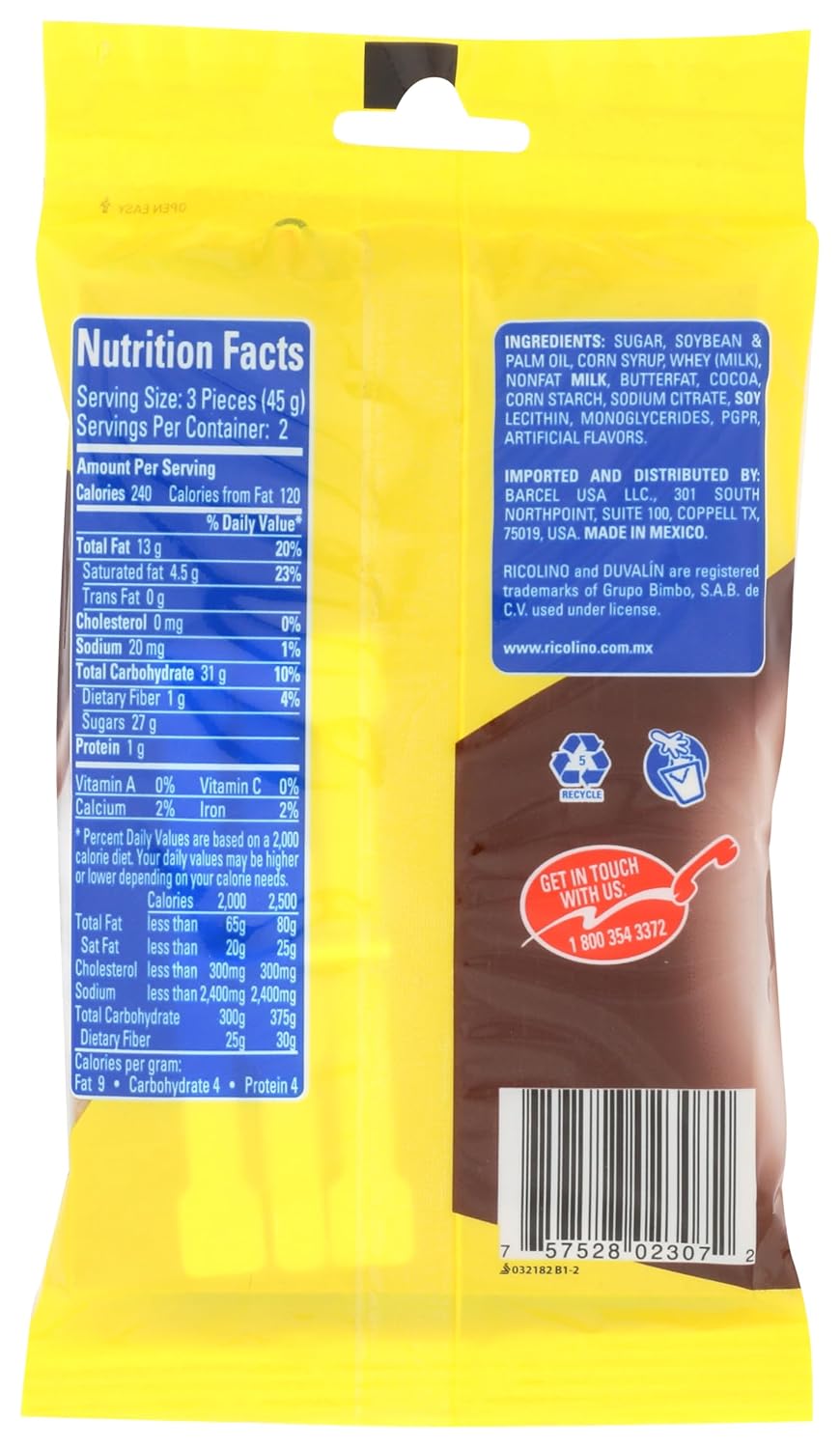 Ricolino HV Duvalin 6 pc / 0.52 oz Bag