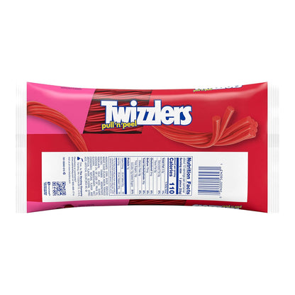 TWIZZLERS PULL 'N' PEEL Cherry Flavored Licorice Style, Low Fat Candy Bag, 14 oz (Pack of 3)
