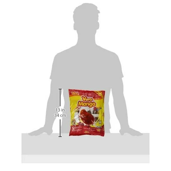 Vero Mango Flavored Lollipops Covered in Chili Powder 40 Count Bag (Pack of 2 - Net Wt. 22.4 Ounces Each) - Individually Wrapped Mexican Candy for PiÃ±atas, Halloween, and More
