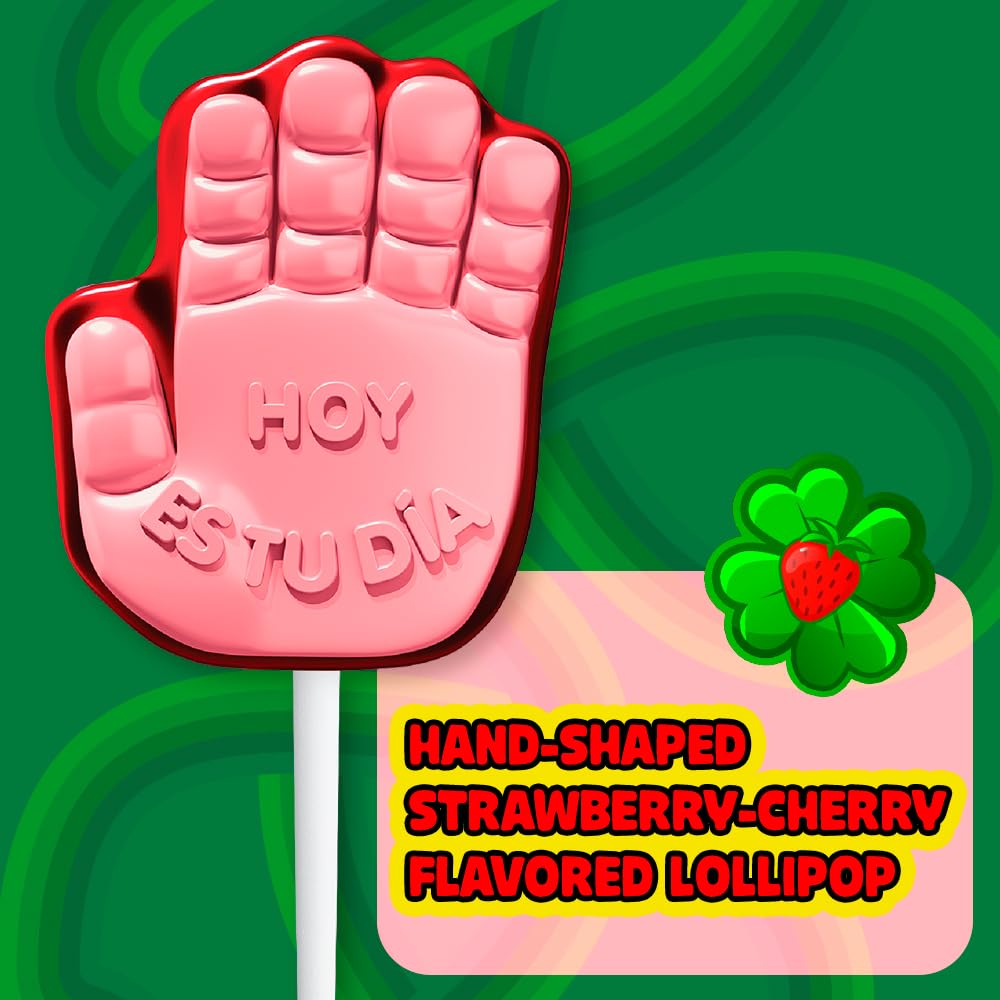 Vero Manita Paletas Strawberry & Cherry Flavored Lollipop (40 Count Bag) - Individually Wrapped Lollipops - Mexican Candy - Paletas Mexicanas Sabor Fresa