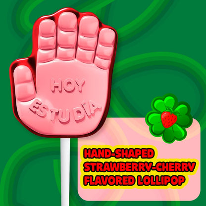 Vero Manita Paletas Strawberry & Cherry Flavored Lollipop (40 Count Bag) - Individually Wrapped Lollipops - Mexican Candy - Paletas Mexicanas Sabor Fresa