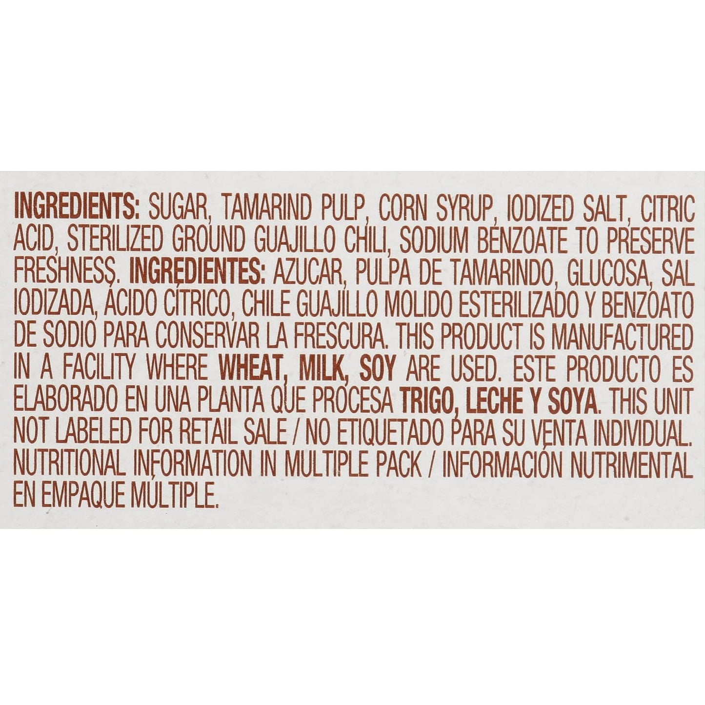 De la Rosa Pulparindo Tamarind Mexican Candy - Original Flavor - One 10 oz (280g) Box with 20 Individually Wrapped Bars