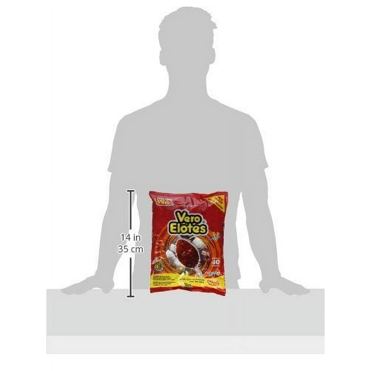 Vero Elotes Paletas Sabor Fresa Con Chile Mexican Hard Candy Chili Pops 40 Pcs