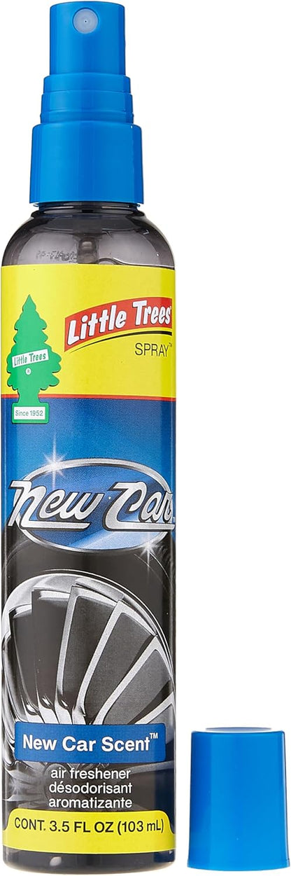 LITTLE TREES Car Air Freshener | Spray Provides a Long-Lasting Scent for Auto or Home | On-the-go Freshness | New Car Scent, 6 Air Fresheners