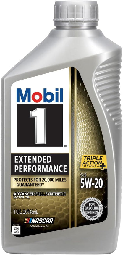 Mobil 1 Extended Performance Full Synthetic Motor Oil 5W-20, 1 Quart (6-pack)