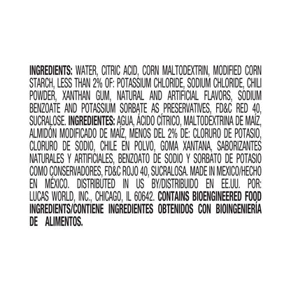 Lucas Gusano Fuego Fruity Chamoy Flavored Liquid Extra Hot Candy, 1.26oz - 10 Pieces Pack for Treats, Fruit, Snack, Parties, Piñatas