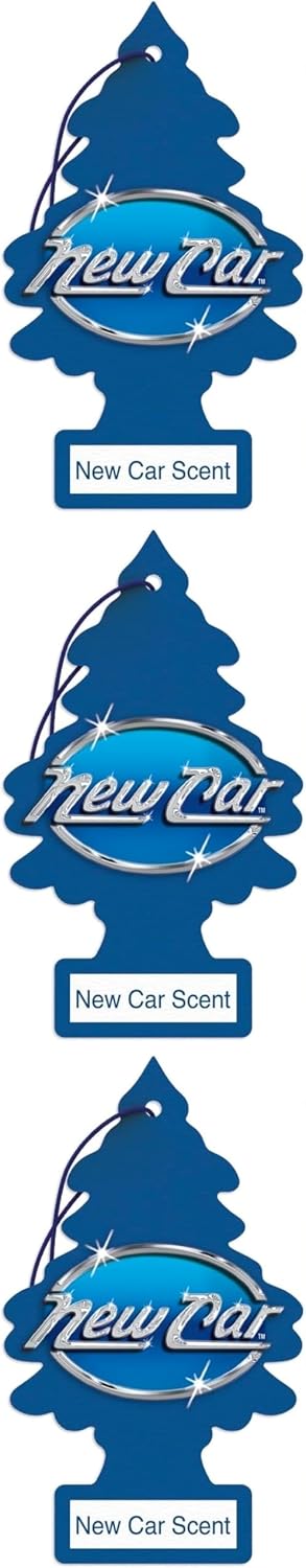 LITTLE TREES Car Air Freshener | Hanging Paper Tree for Home or Car | New Car Scent | 3 Pack