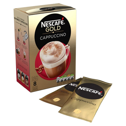 NESCAFÉ Gold Cappuccino Original, 8 sachets, 136g (Pack of 6, Total 48 Sachets)