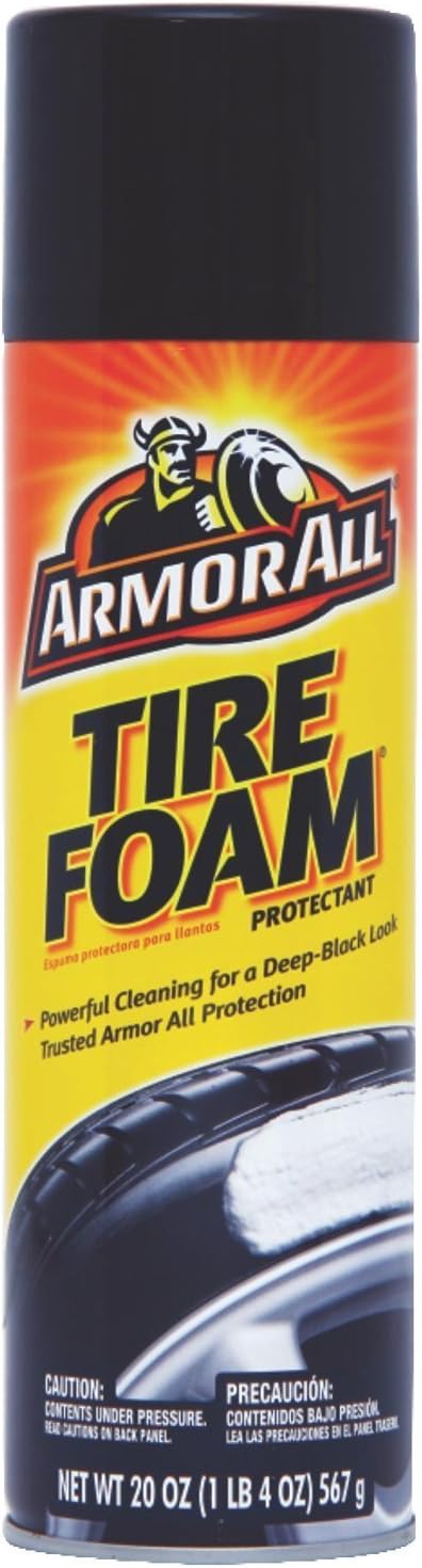 Armor All Tire Foam, Restores Deep-Black Look, 40320, 20 oz., 6 Packs
