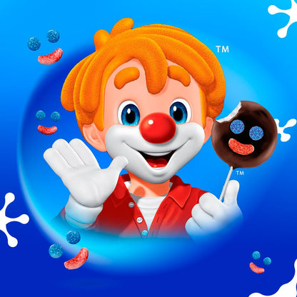 Ricolino Mini Paleta Payaso Chocolate Covered Marshmallow Lollipop (15 Count) -Coated Marshmallows Lollipops - Mexican Suckers, Hispanic Perfect for Birthdays, Gifts, and More