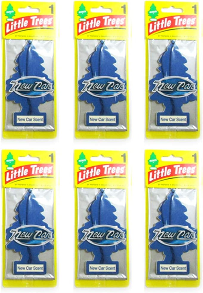 6 Pc New Car Smell Scent Little Trees Air Freshener Home Hanging Office Aroma !