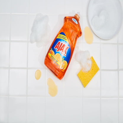 Ajax Triple Action Orange Dish Liquid - 52 fl. oz. Bottles - Liquid - 52 fl oz (1.6 quart) - 6 / Carton - Orange